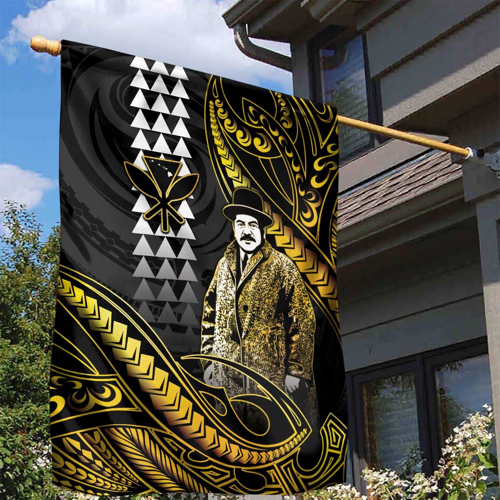 Hawaii Kuhio The Citizen Prince Garden Flag Gold Polynesian Tribal Tattoo