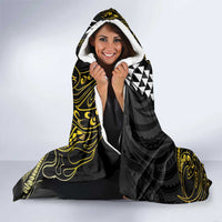 Hawaii Kuhio The Citizen Prince Hooded Blanket Gold Polynesian Tribal Tattoo