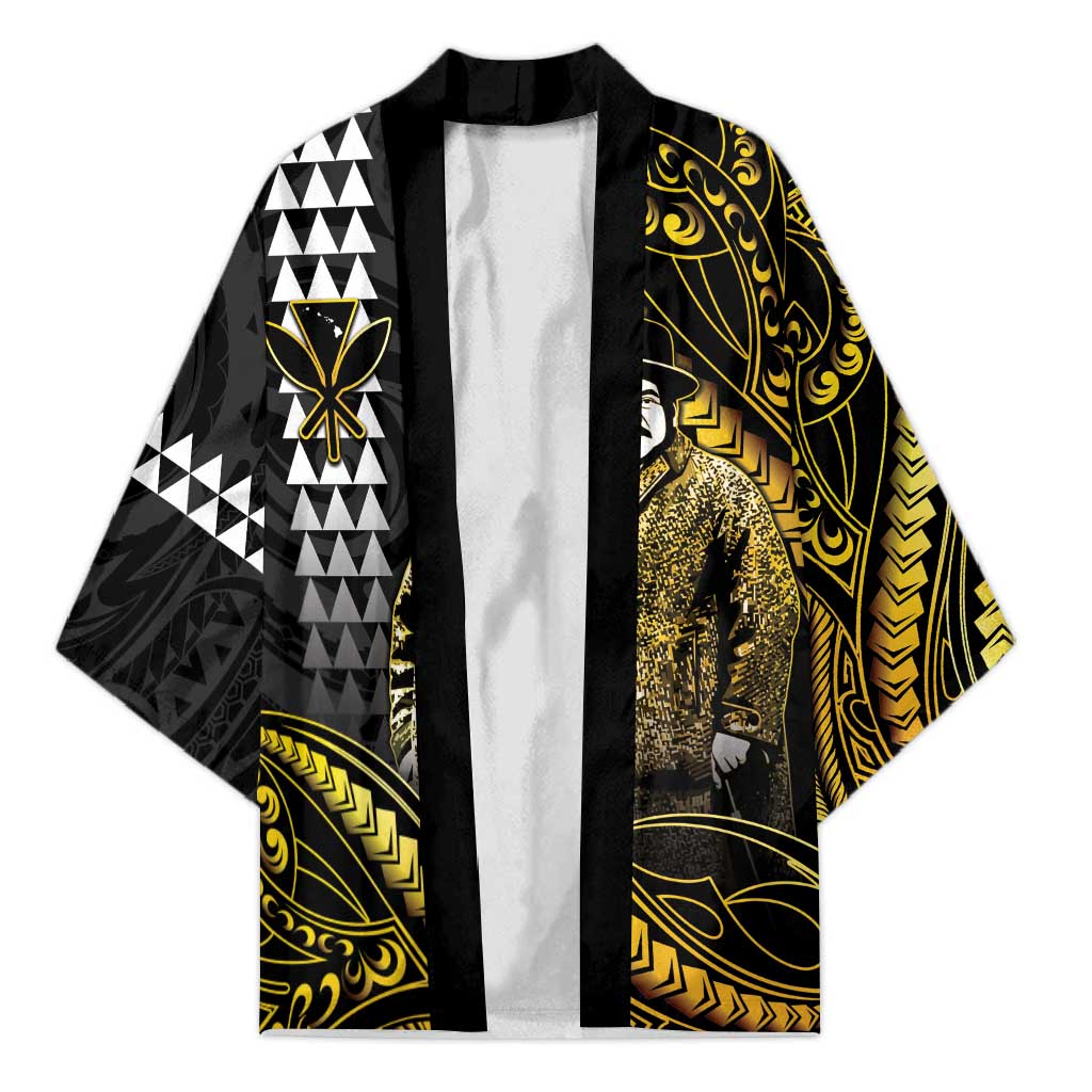 Hawaii Kuhio The Citizen Prince Kimono Gold Polynesian Tribal Tattoo