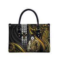Hawaii Kuhio The Citizen Prince Leather Bag Gold Polynesian Tribal Tattoo