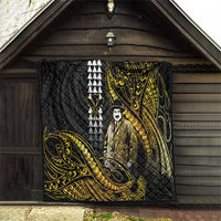 Hawaii Kuhio The Citizen Prince Quilt Gold Polynesian Tribal Tattoo