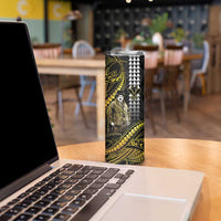 Hawaii Kuhio The Citizen Prince Skinny Tumbler Gold Polynesian Tribal Tattoo