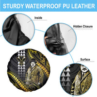 Hawaii Kuhio The Citizen Prince Spare Tire Cover Gold Polynesian Tribal Tattoo