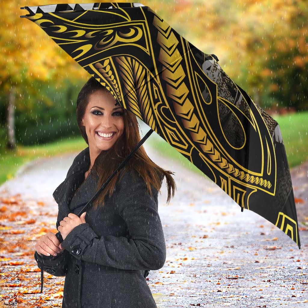 Hawaii Kuhio The Citizen Prince Umbrella Gold Polynesian Tribal Tattoo