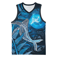 New Zealand Matariki Basketball Jersey Maori Koru With Humpback Whale Blue