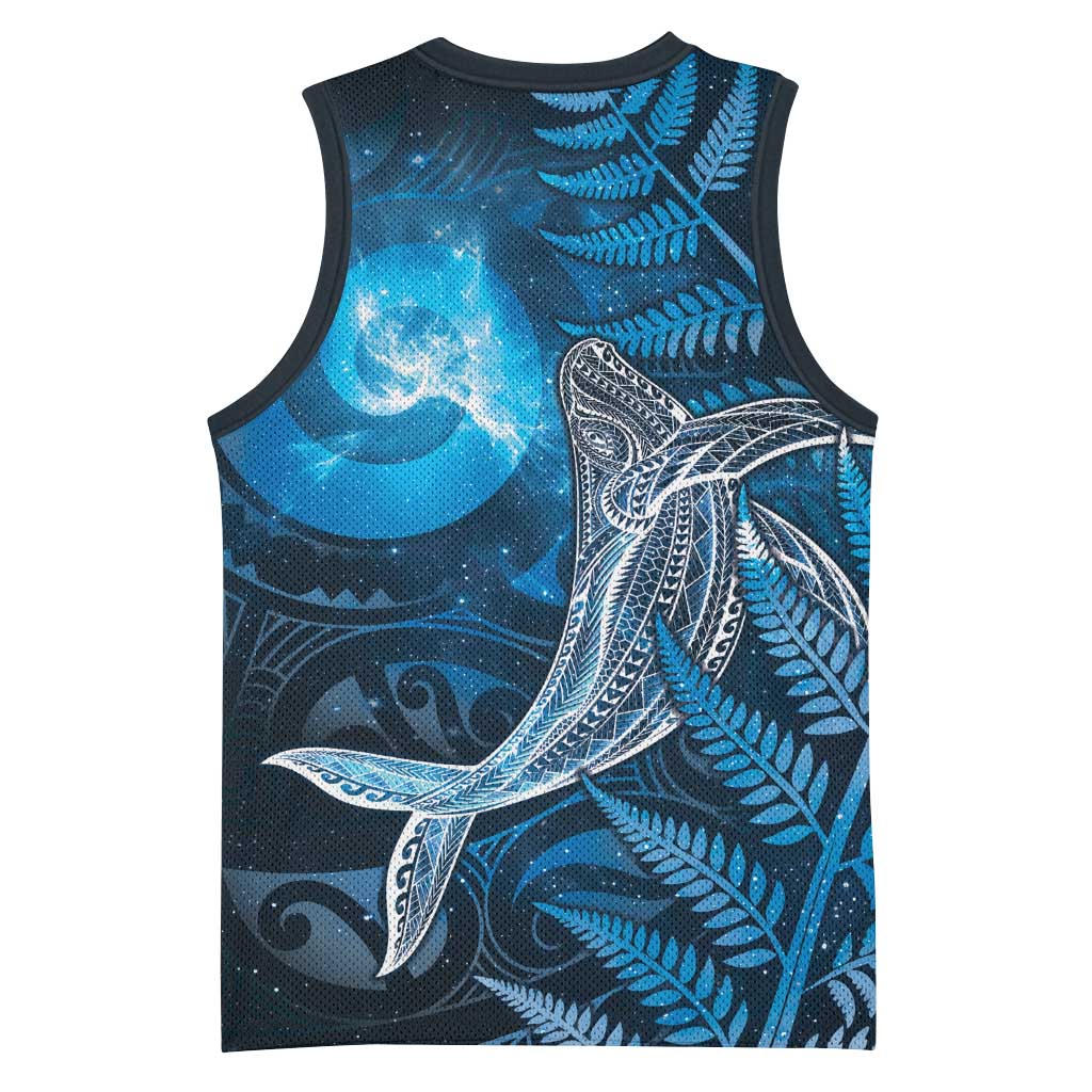 New Zealand Matariki Basketball Jersey Maori Koru With Humpback Whale Blue