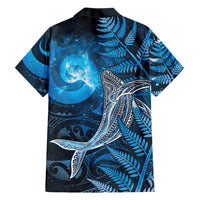 New Zealand Matariki Family Matching Off Shoulder Short Dress and Hawaiian Shirt Maori Koru With Humpback Whale Blue LT05 - Polynesian Pride
