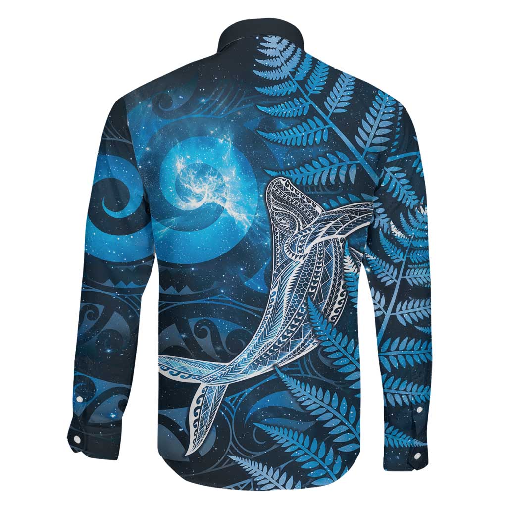 New Zealand Matariki Family Matching Tank Maxi Dress and Hawaiian Shirt Maori Koru With Humpback Whale Blue LT05 - Polynesian Pride