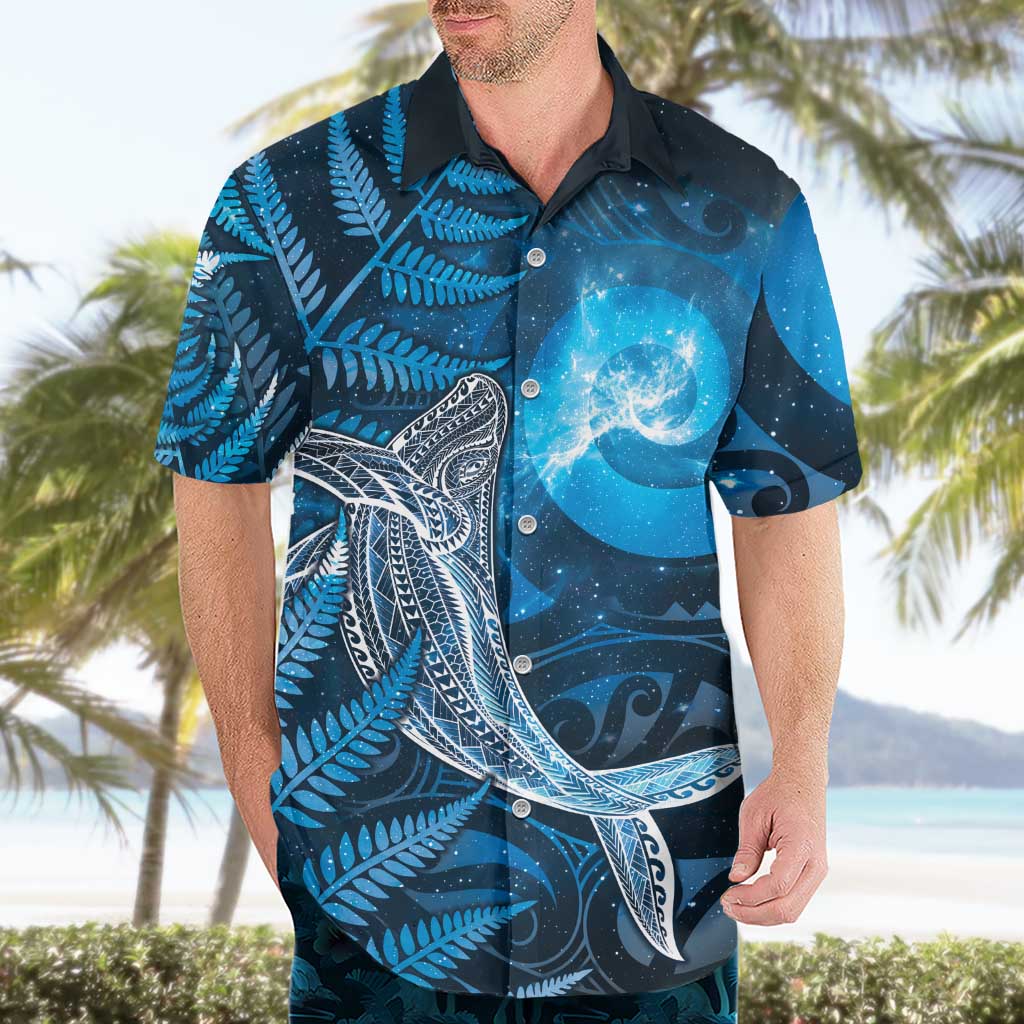 New Zealand Matariki Hawaiian Shirt Maori Koru With Humpback Whale Blue
