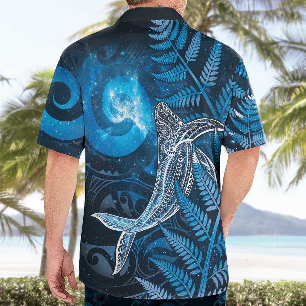 New Zealand Matariki Hawaiian Shirt Maori Koru With Humpback Whale Blue