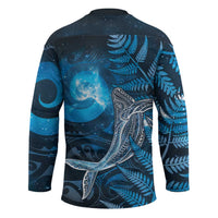 New Zealand Matariki Hockey Jersey Maori Koru With Humpback Whale Blue