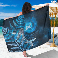 New Zealand Matariki Sarong Maori Koru With Humpback Whale Blue