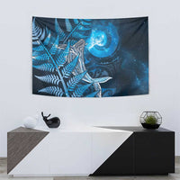 New Zealand Matariki Tapestry Maori Koru With Humpback Whale Blue