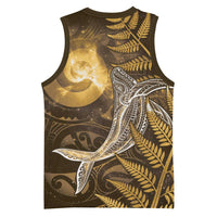 New Zealand Matariki Basketball Jersey Maori Koru With Humpback Whale Gold