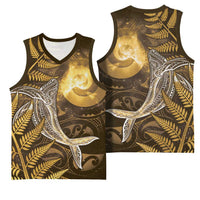 New Zealand Matariki Basketball Jersey Maori Koru With Humpback Whale Gold