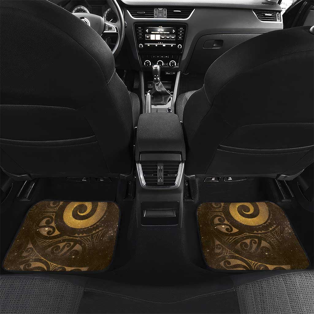 New Zealand Matariki Car Mats Maori Koru With Humpback Whale Gold