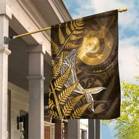 New Zealand Matariki Garden Flag Maori Koru With Humpback Whale Gold