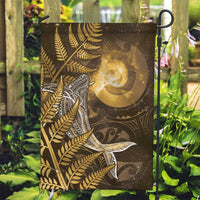 New Zealand Matariki Garden Flag Maori Koru With Humpback Whale Gold
