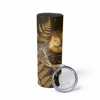 New Zealand Matariki Skinny Tumbler Maori Koru With Humpback Whale Gold