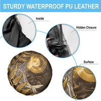 New Zealand Matariki Spare Tire Cover Maori Koru With Humpback Whale Gold