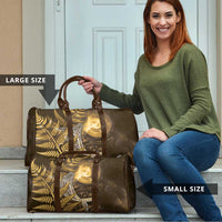 New Zealand Matariki Travel Bag Maori Koru With Humpback Whale Gold
