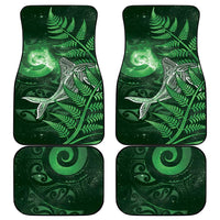 New Zealand Matariki Car Mats Maori Koru With Humpback Whale Green