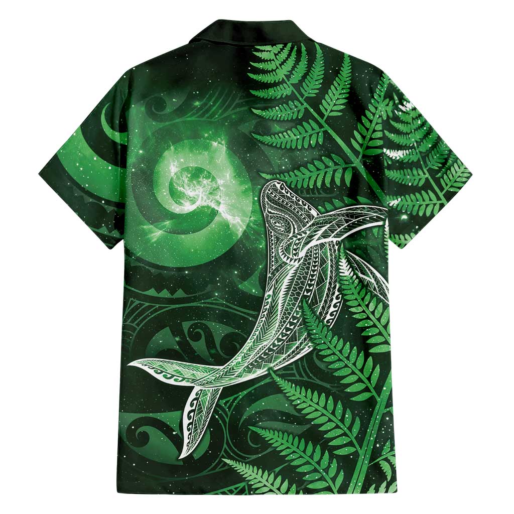 New Zealand Matariki Hawaiian Shirt Maori Koru With Humpback Whale Green