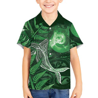 New Zealand Matariki Hawaiian Shirt Maori Koru With Humpback Whale Green