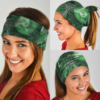 New Zealand Matariki Neck Gaiter Maori Koru With Humpback Whale Green