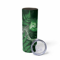 New Zealand Matariki Skinny Tumbler Maori Koru With Humpback Whale Green