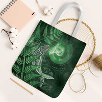 New Zealand Matariki Tote Bag Maori Koru With Humpback Whale Green