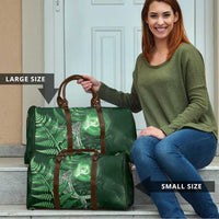New Zealand Matariki Travel Bag Maori Koru With Humpback Whale Green