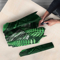 New Zealand Matariki Umbrella Maori Koru With Humpback Whale Green