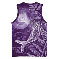 New Zealand Matariki Basketball Jersey Maori Koru With Humpback Whale Purple