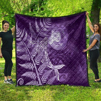 New Zealand Matariki Quilt Maori Koru With Humpback Whale Purple