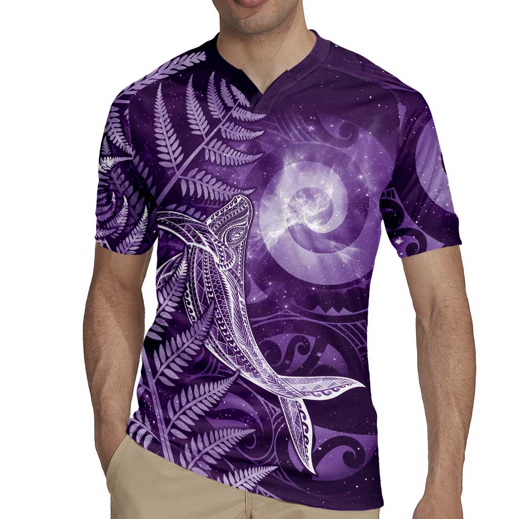 New Zealand Matariki Rugby Jersey Maori Koru With Humpback Whale Purple