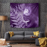 New Zealand Matariki Tapestry Maori Koru With Humpback Whale Purple
