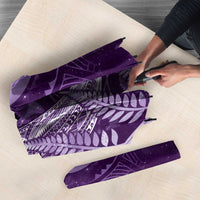 New Zealand Matariki Umbrella Maori Koru With Humpback Whale Purple