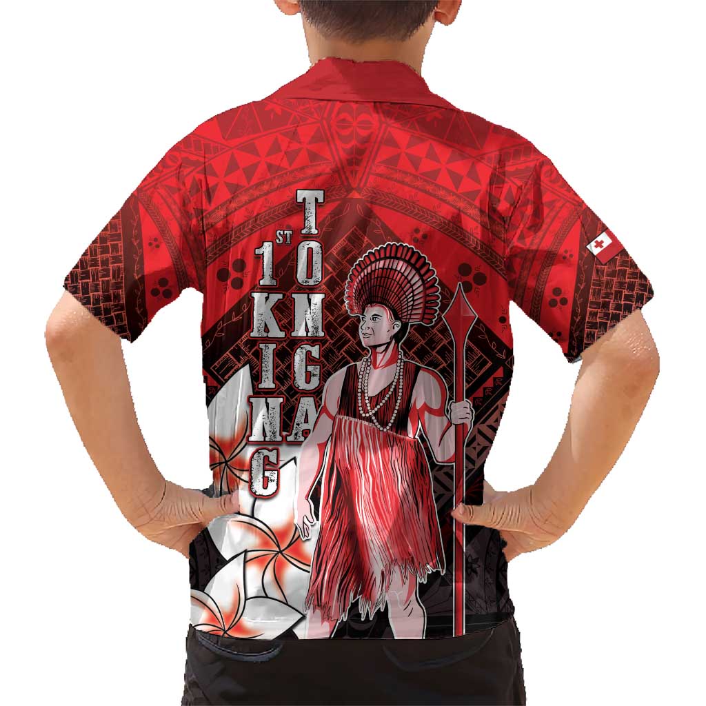 The First King Of Tonga Family Matching Short Sleeve Bodycon Dress and Hawaiian Shirt Tongan Pride LT05 - Polynesian Pride