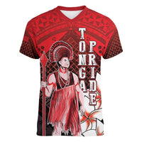 The First King Of Tonga Women V-Neck T-Shirt Tongan Pride