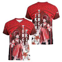 The First King Of Tonga Women V-Neck T-Shirt Tongan Pride