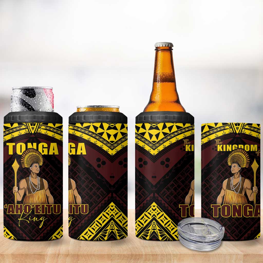 Tonga First King 4 in 1 Can Cooler Tumbler Ahoeitu Know Your Roots