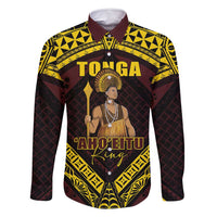 Tonga First King Family Matching Off Shoulder Short Dress and Hawaiian Shirt Ahoeitu Know Your Roots