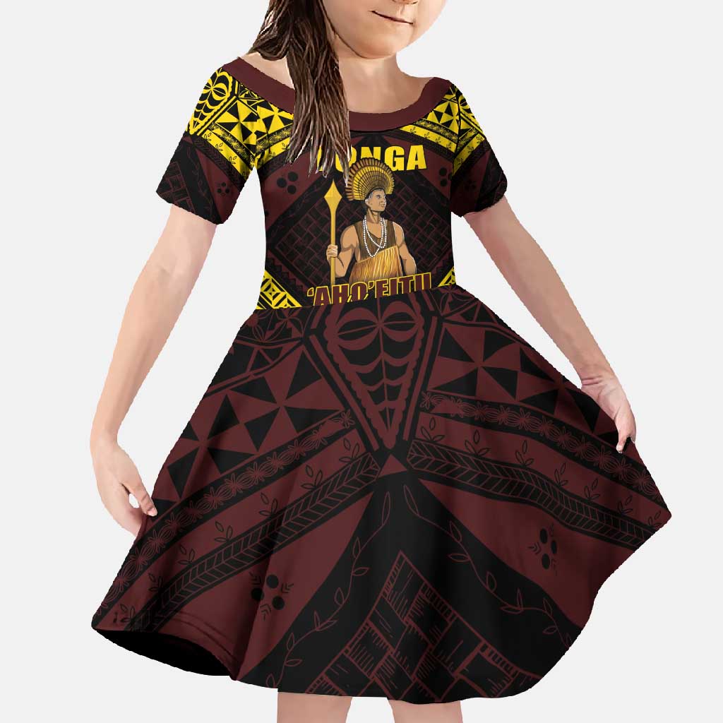 Tonga First King Family Matching Short Sleeve Bodycon Dress and Hawaiian Shirt Ahoeitu Know Your Roots
