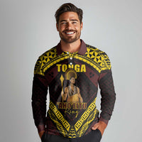 Tonga First King Long Sleeve Polo Shirt Ahoeitu Know Your Roots