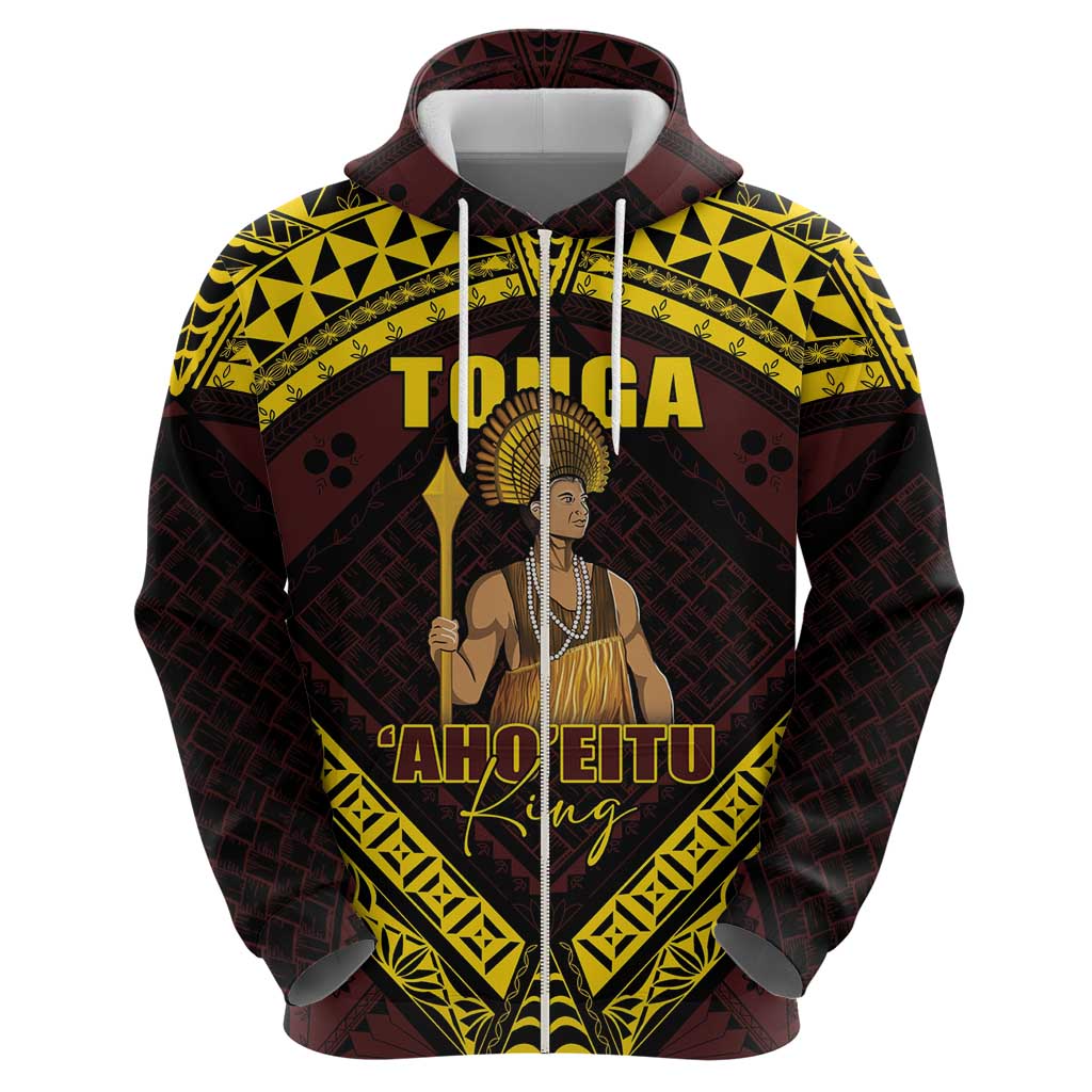 Tonga First King Zip Hoodie Ahoeitu Know Your Roots