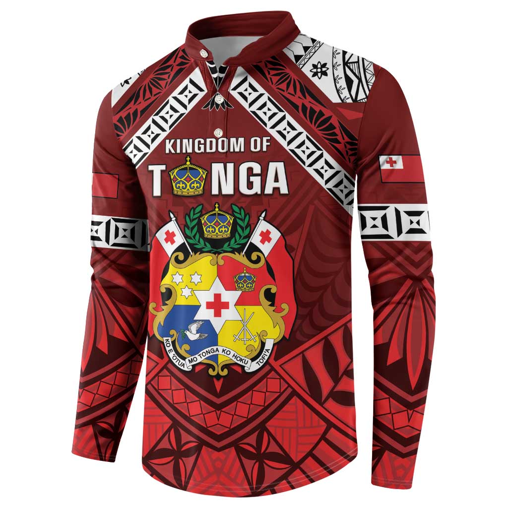 Tonga Emancipation Day Button Sweatshirt Tongan Kupesi Pattern
