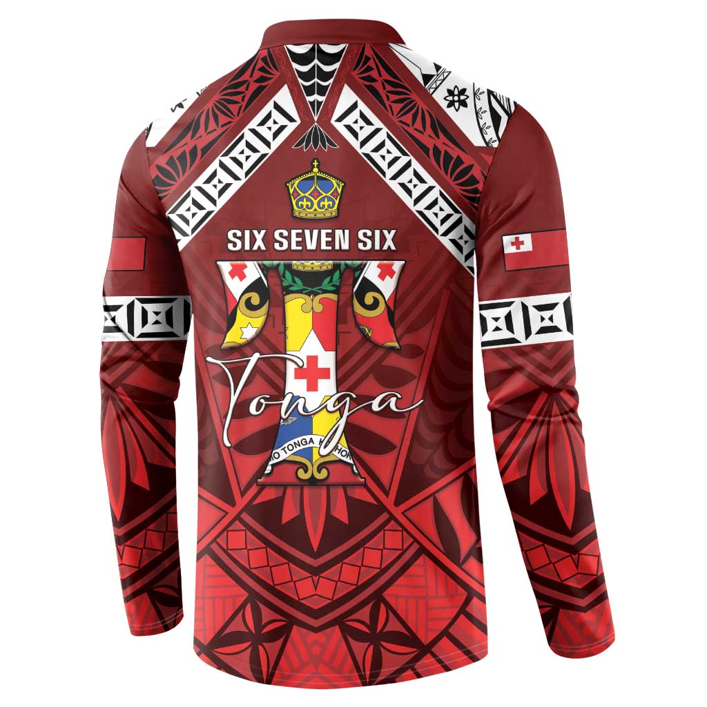 Tonga Emancipation Day Button Sweatshirt Tongan Kupesi Pattern