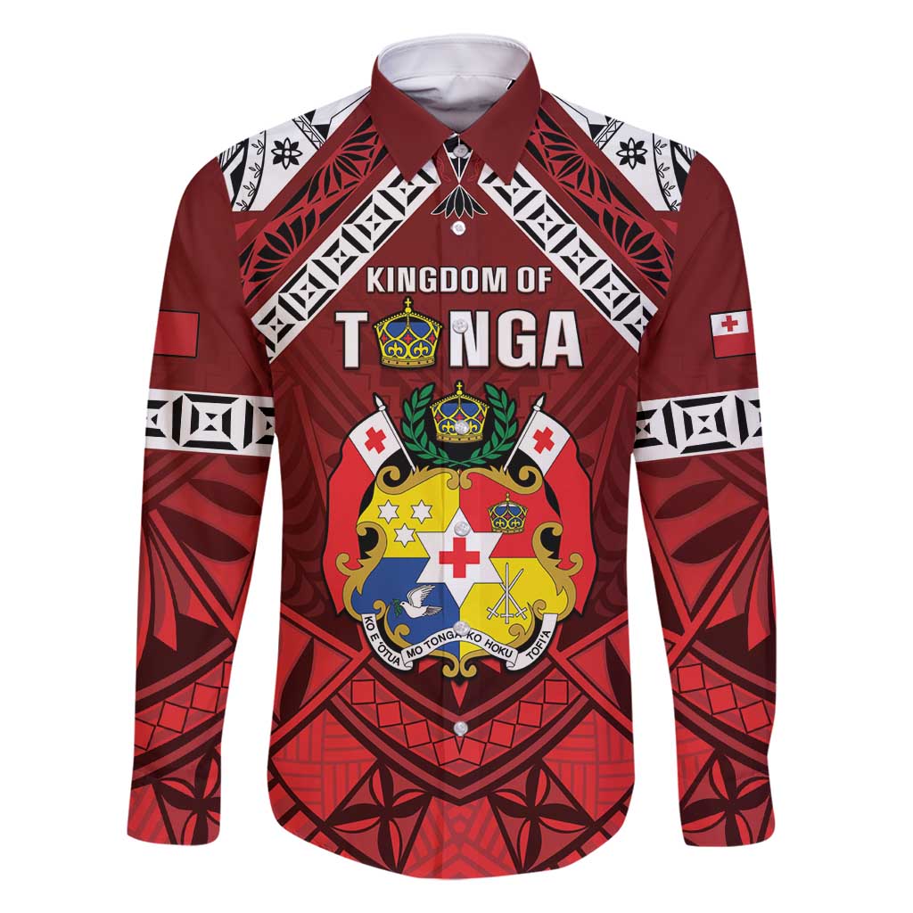 Tonga Emancipation Day Family Matching Long Sleeve Bodycon Dress and Hawaiian Shirt Tongan Kupesi Pattern
