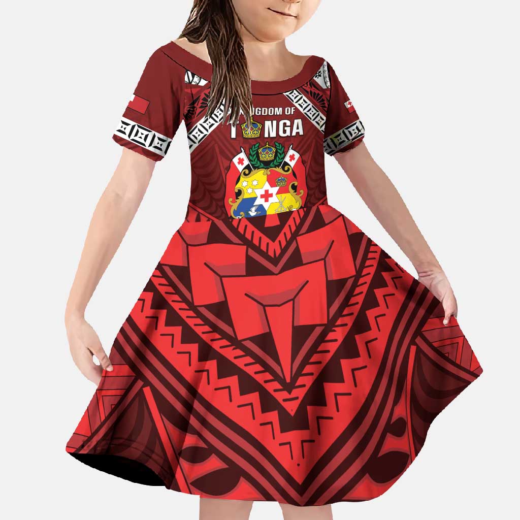 Tonga Emancipation Day Family Matching Off Shoulder Maxi Dress and Hawaiian Shirt Tongan Kupesi Pattern